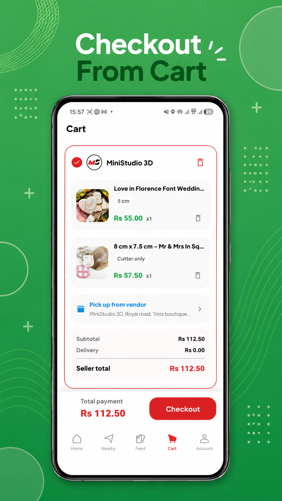 TAHA Cart and Checkout