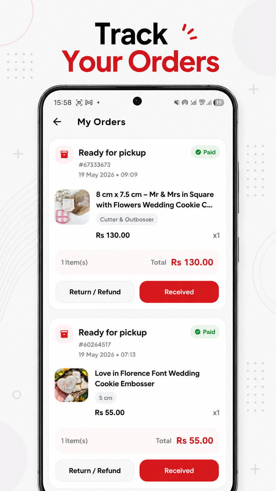 TAHA Order Tracking
